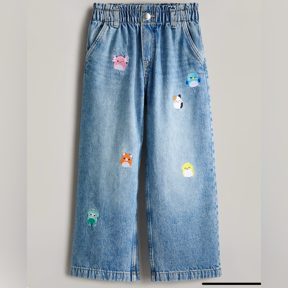 H&M X ORIGINAL SQUISHMALLOWS™
EMBROIDERED-MOTIF WIDE LEG JEANS